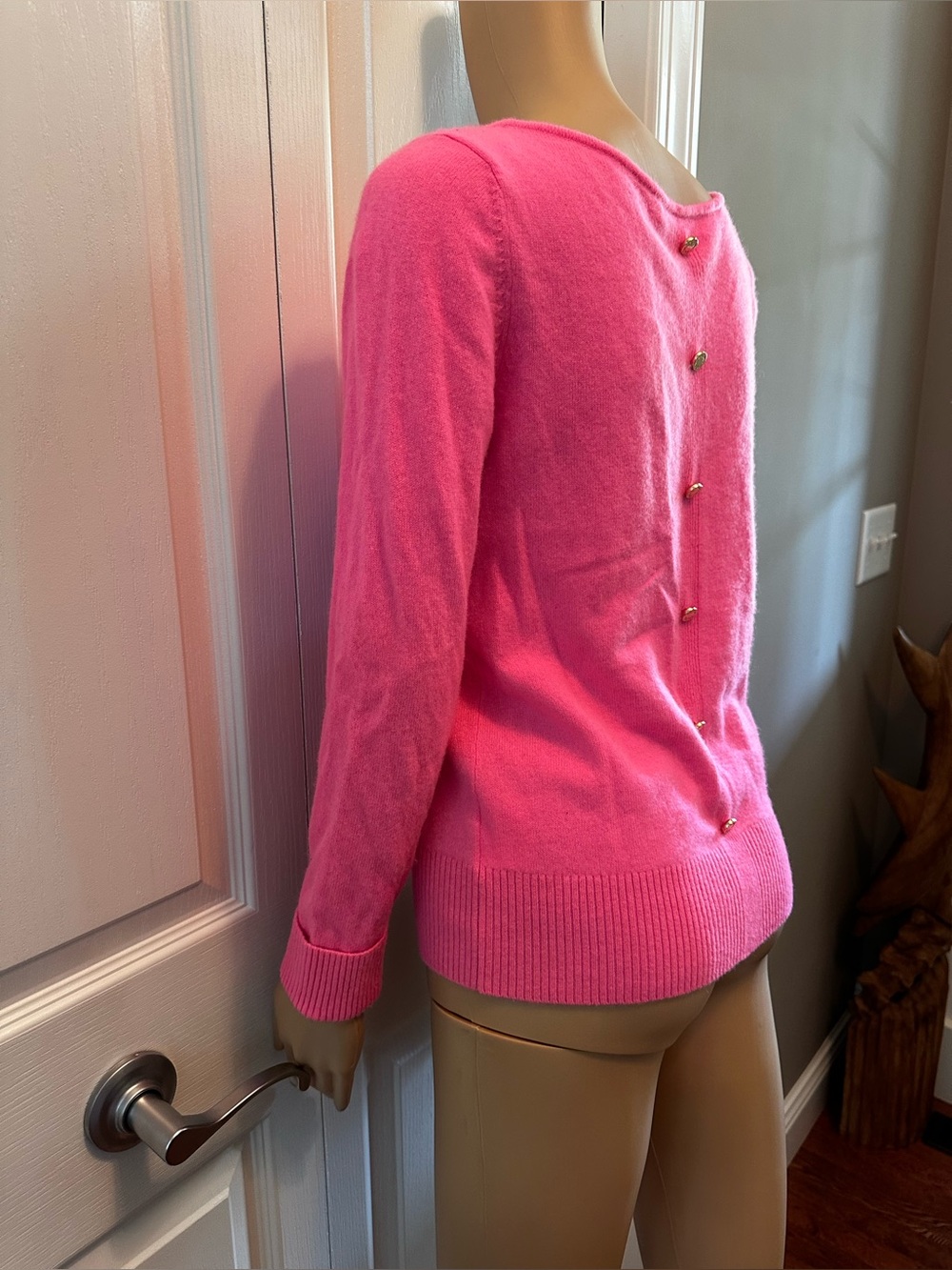 Lilly Pulitzer Melon Pink Cashmere Scoop Neck Sweater - Picture 5 of 7